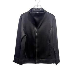 Simply Vera Wang Asymmetrical Knit‎ Completer Jacket Black Size XL Full-zip